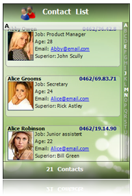 The TMS AdvSmoothListBox - Nice twitter UI don't you think?