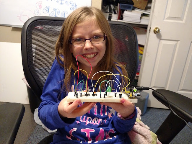 Robert Love's Daughter's First Electronics Project